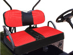 4PCS Red Diamond Stitch Front & Rear Seat Covers for EZGO Medalist TXT 94-13
