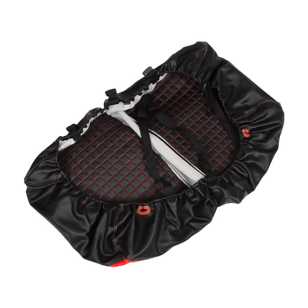 4PCS Red Diamond Stitch Front & Rear Seat Covers for EZGO Medalist TXT 94-13