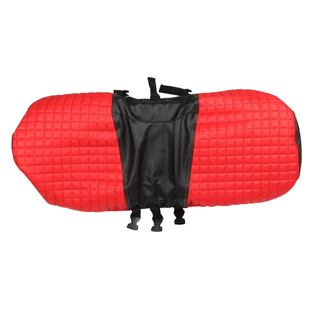 4PCS Red Diamond Stitch Front & Rear Seat Covers for EZGO Medalist TXT 94-13