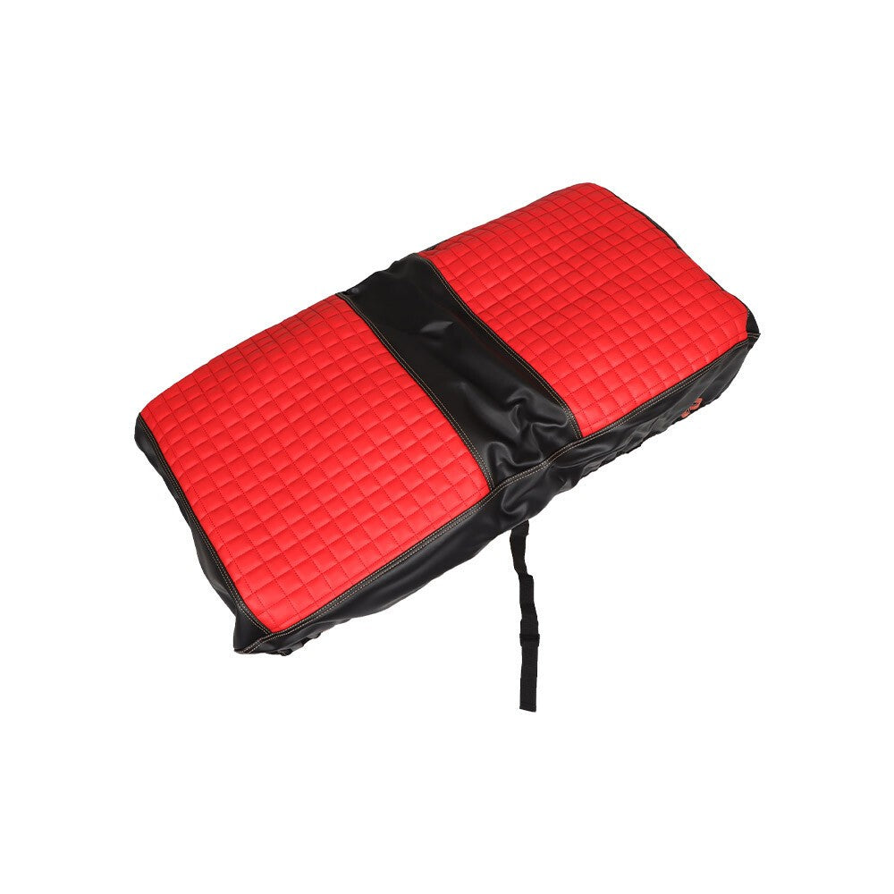 4PCS Red Diamond Stitch Front & Rear Seat Covers for EZGO Medalist TXT 94-13