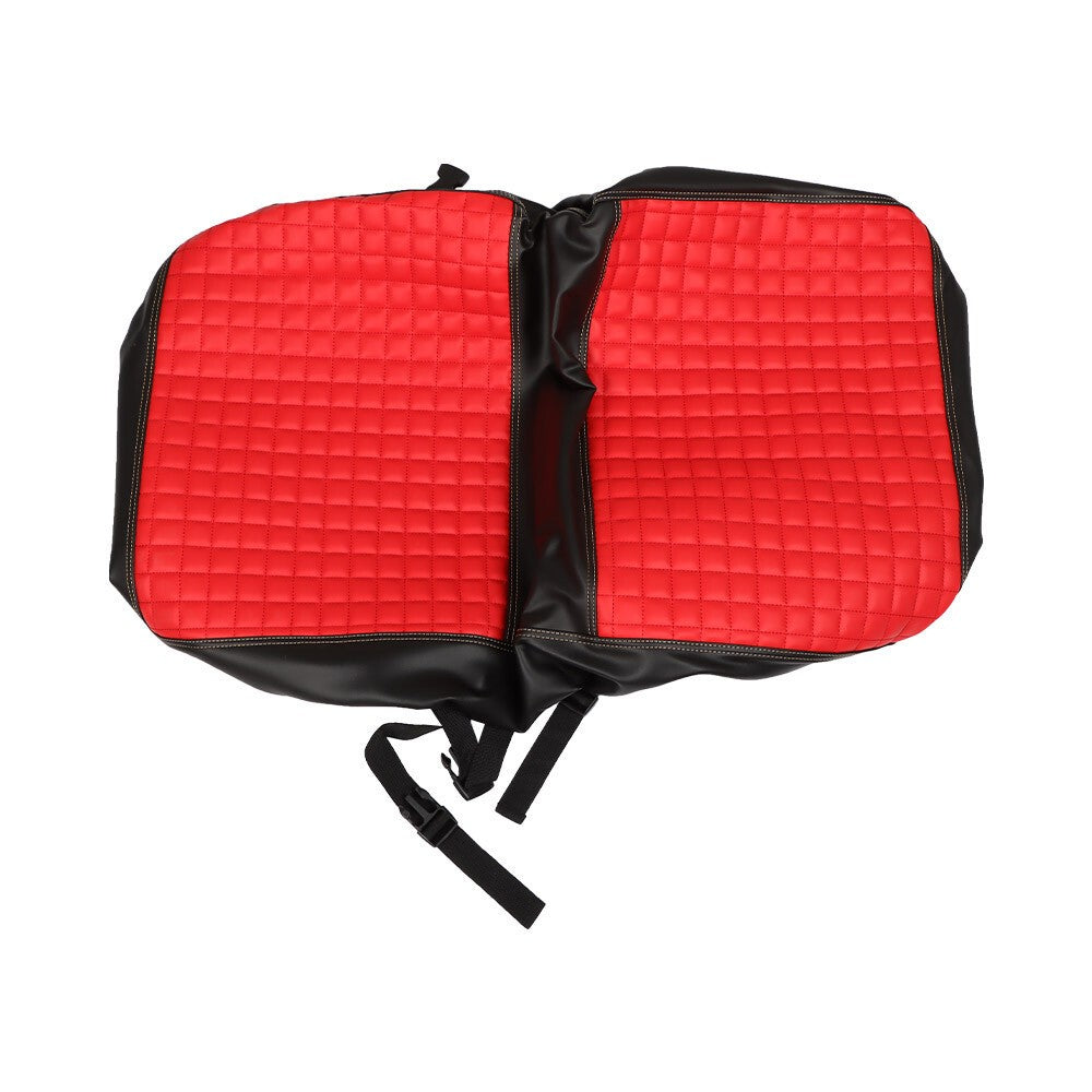 4PCS Red Diamond Stitch Front & Rear Seat Covers for EZGO Medalist TXT 94-13