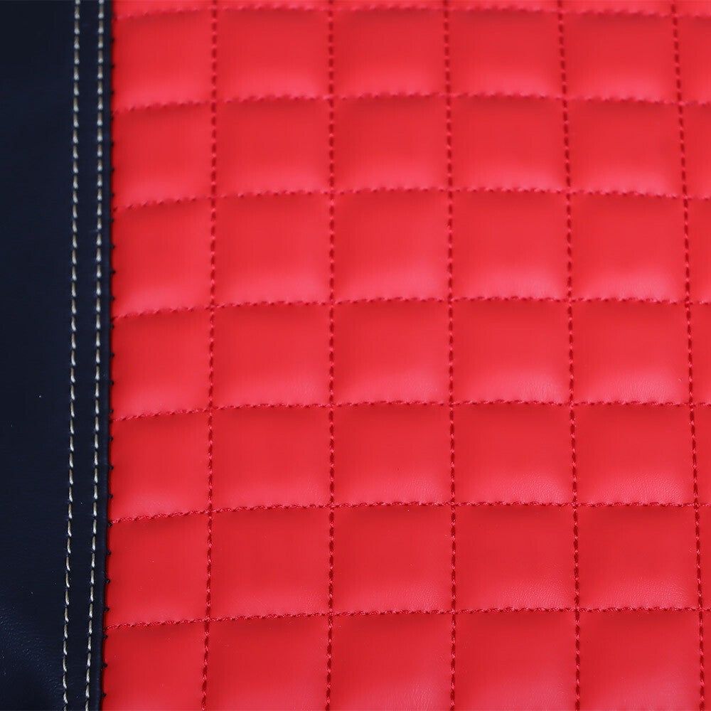4PCS Red Diamond Stitch Front & Rear Seat Covers for EZGO Medalist TXT 94-13