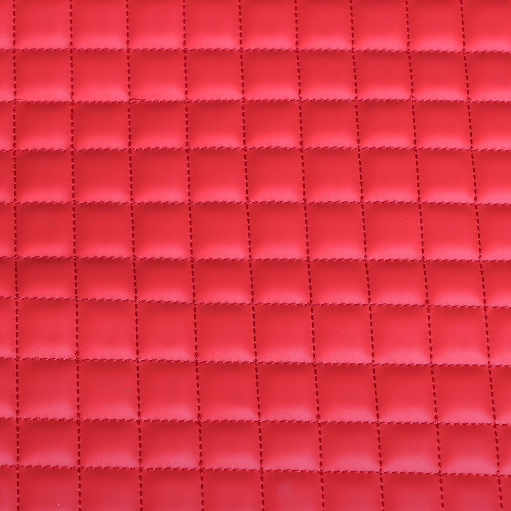 Red Golf Cart Seat Cover Diamond Stitch Front Rear Club Car Precedent 2004+