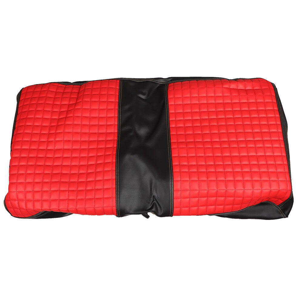 Red Golf Cart Seat Cover Diamond Stitch Front Rear Club Car Precedent 2004+