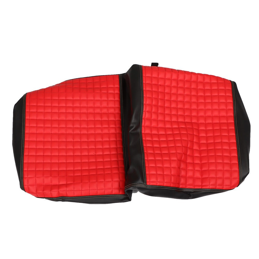 Red Golf Cart Seat Cover Diamond Stitch Front Rear Club Car Precedent 2004+