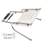 Telescoping 3-Step Stainless Steel Marine Ship Ladder with Platform & 2 Handles