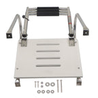 Telescoping 3-Step Stainless Steel Marine Ship Ladder with Platform & 2 Handles