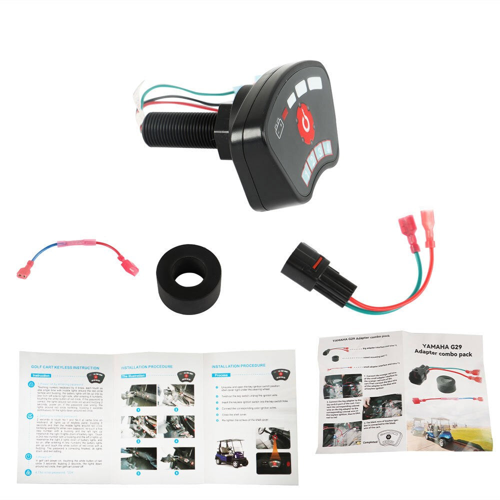 Golf Cart Keyless Ignition Switch 36V-48V PIN Code for EZGO Club Car Yamaha