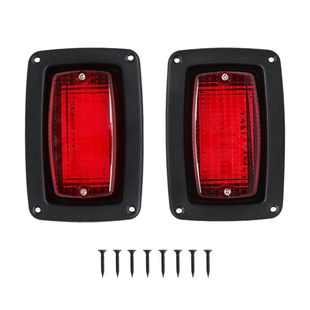 2 LED 3-Wire Golf Cart Taillights Tail Light Kit for Club Car DS 1982+