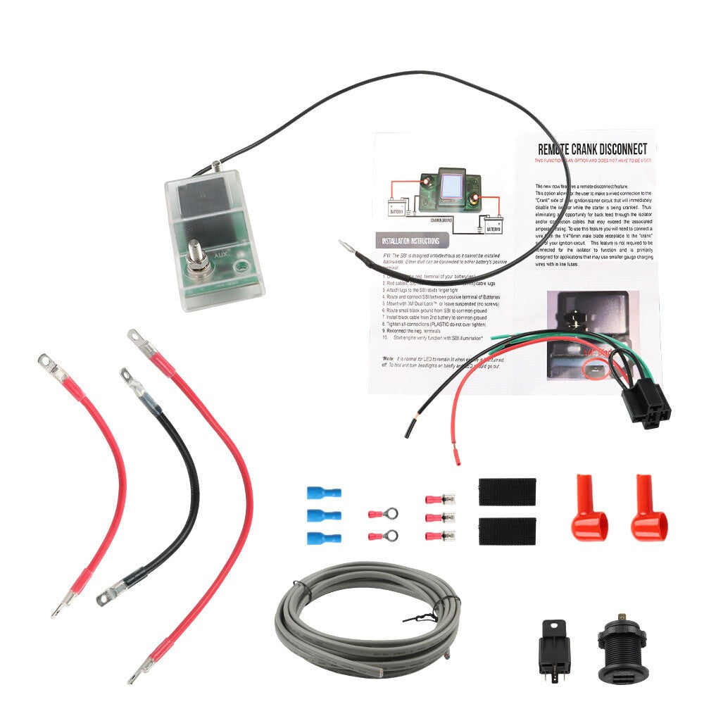 Dual Battery Connect & Monitor Kit for Honda Pioneer 1000 700 500 UTV