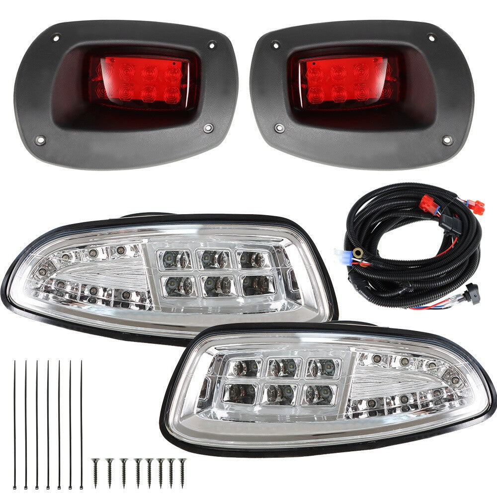 EZGO RXV 2008-15 Golf Cart LED Headlight & Tail Light Kit Deluxe Street Set