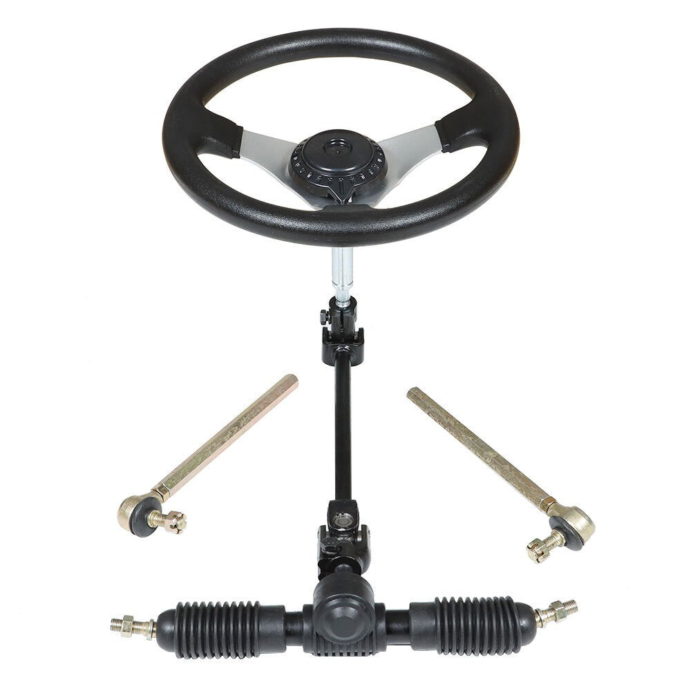 110cc Go Kart Steering Wheel Assembly Steel Gear Rack Pinion Set Unused