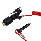 Ignition Key Switch with Safety Lanyard for Evinrude Johnson 175974 5005801
