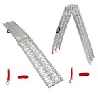 2 Aluminum Arched Loading Ramps for Motorcycle ATV UTV Truck Lawnmower US