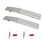 2 Aluminum Arched Loading Ramps for Motorcycle ATV UTV Truck Lawnmower US