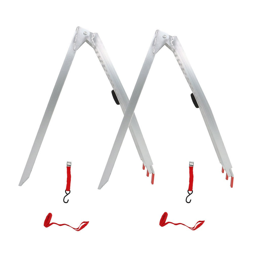 2 Aluminum Arched Loading Ramps for Motorcycle ATV UTV Truck Lawnmower US