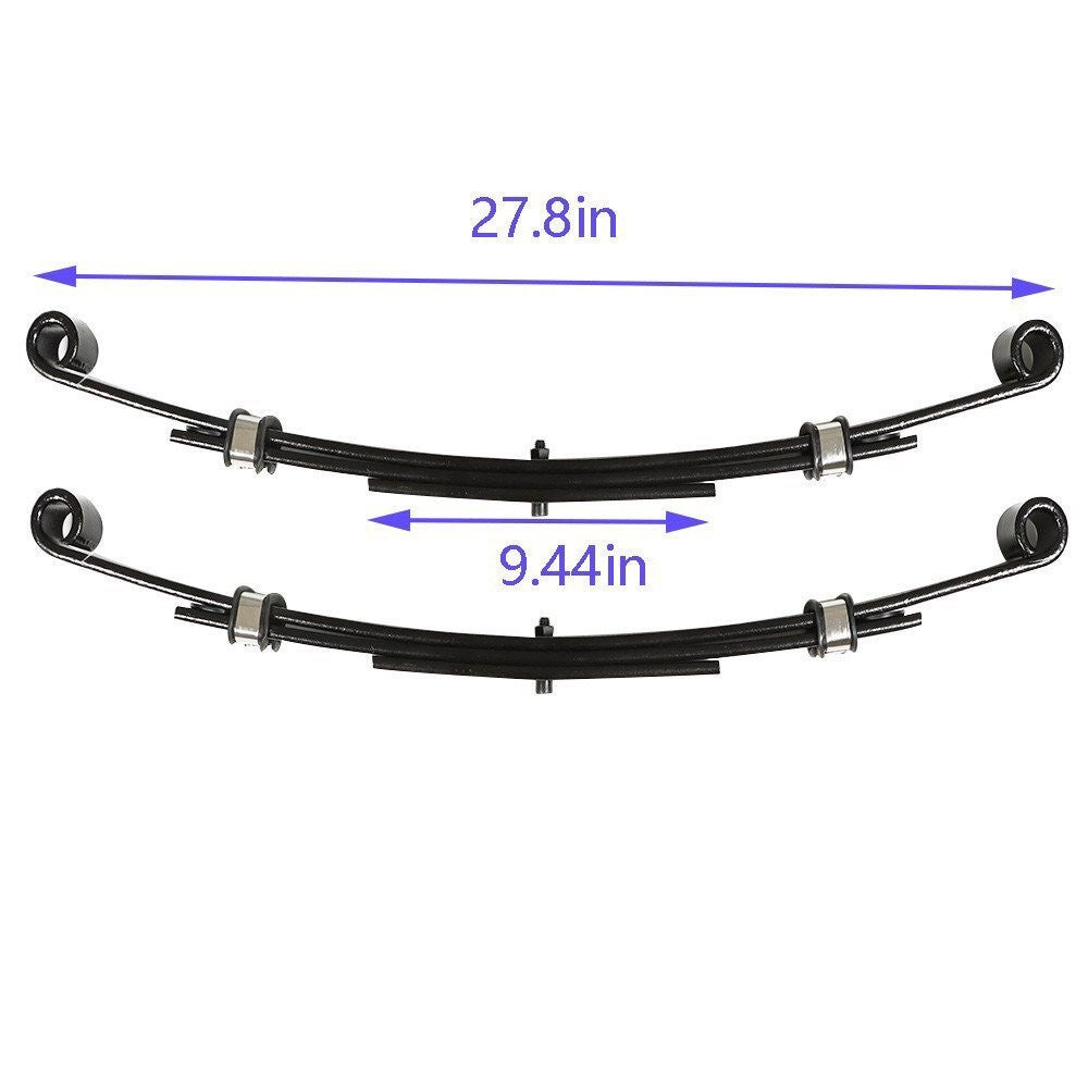 2x Black Rear Leaf Springs for EZGO TXT 1996-2013 Golf Cart Heavy Duty