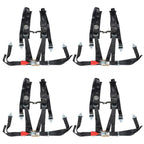 4 Pack 4-Point 2" Padded Seat Belt Harness Black for Polaris RZR XP S 4 1000