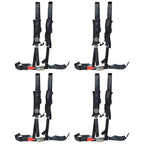 4 Pack 4-Point 2" Padded Seat Belt Harness Black for Polaris RZR XP S 4 1000