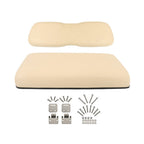 Beige Front Seat Cushion Set for Club Car DS 2000.5-Up Golf Cart Bottom & Back