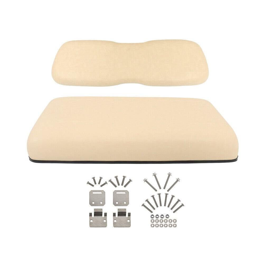 Beige Front Seat Cushion Set for Club Car DS 2000.5-Up Golf Cart Bottom & Back