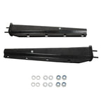 2.5" Semi Truck Mud Flap Hangers Black Steel Spring Loaded Straight 30