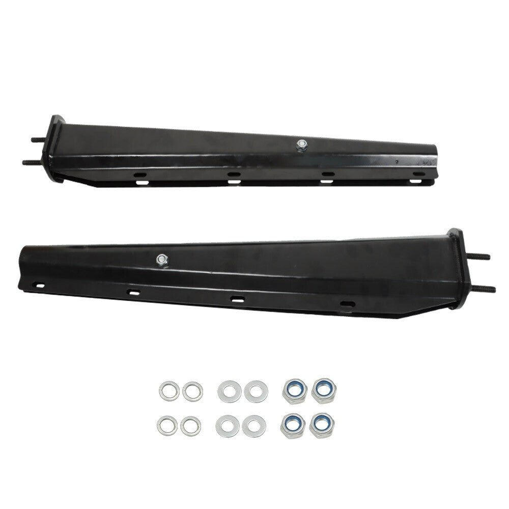 2.5" Semi Truck Mud Flap Hangers Black Steel Spring Loaded Straight 30