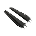2.5" Semi Truck Mud Flap Hangers Black Steel Spring Loaded Straight 30