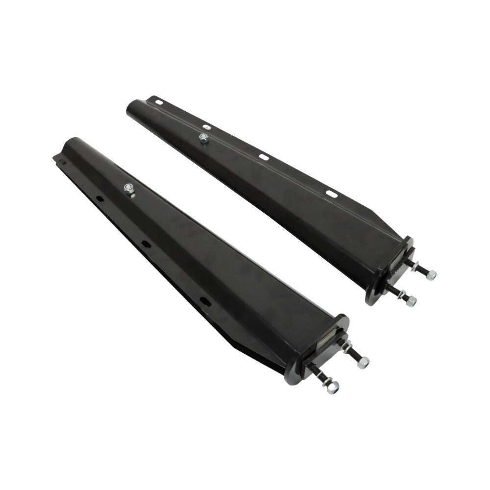 2.5" Semi Truck Mud Flap Hangers Black Steel Spring Loaded Straight 30