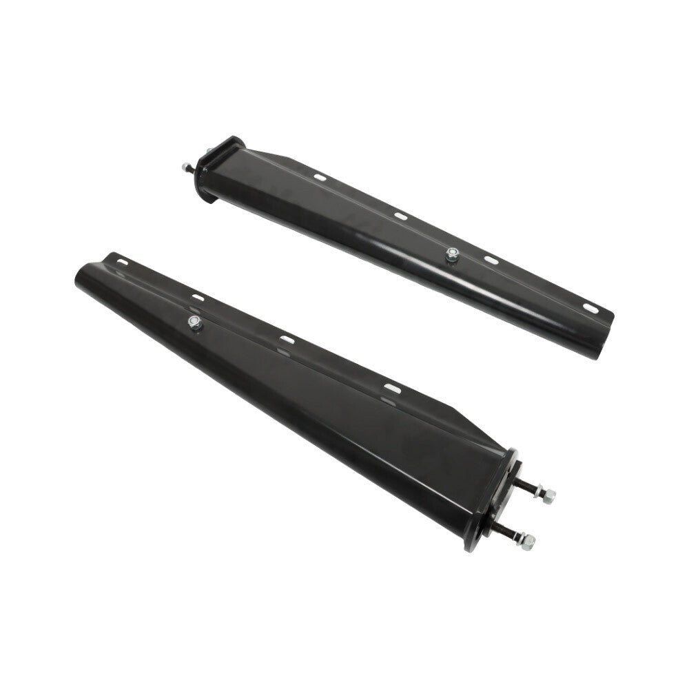 2.5" Semi Truck Mud Flap Hangers Black Steel Spring Loaded Straight 30
