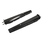2.5" Semi Truck Mud Flap Hangers Black Steel Spring Loaded Straight 30