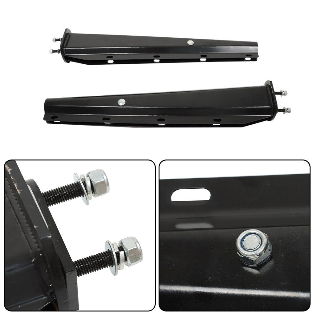 2.5" Semi Truck Mud Flap Hangers Black Steel Spring Loaded Straight 30