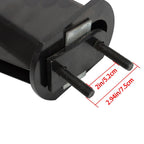 2.5" Semi Truck Mud Flap Hangers Black Steel Spring Loaded Straight 30