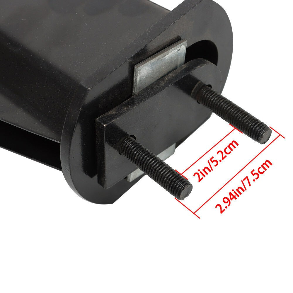 2.5" Semi Truck Mud Flap Hangers Black Steel Spring Loaded Straight 30