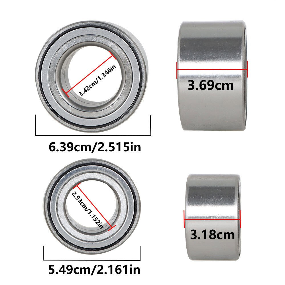 Polaris Sportsman 400-800 Front & Rear Wheel Bearings Replacement Set