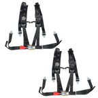 Black 4-Point 2" Padded Seat Belt Harness Pair for Polaris RZR XP S 4 1000