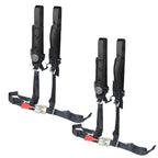 Black 4-Point 2" Padded Seat Belt Harness Pair for Polaris RZR XP S 4 1000