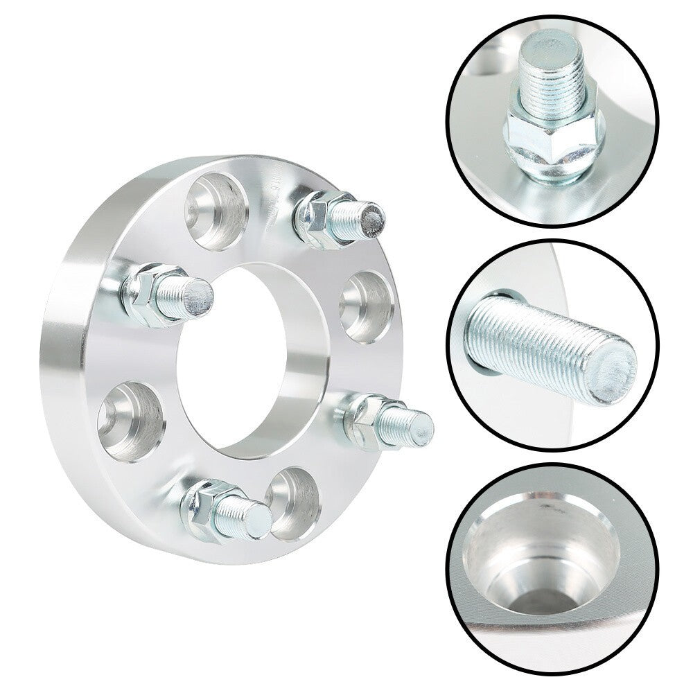 2x 1" 4x4 4x101.6mm Wheel Spacers 1/2"x20 Studs for EZ GO Club Car Golf Cart