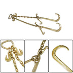 3/8 x 2' V Type Tow Chain J Hook Grab Hook for Tractor Car Wrecker Truck