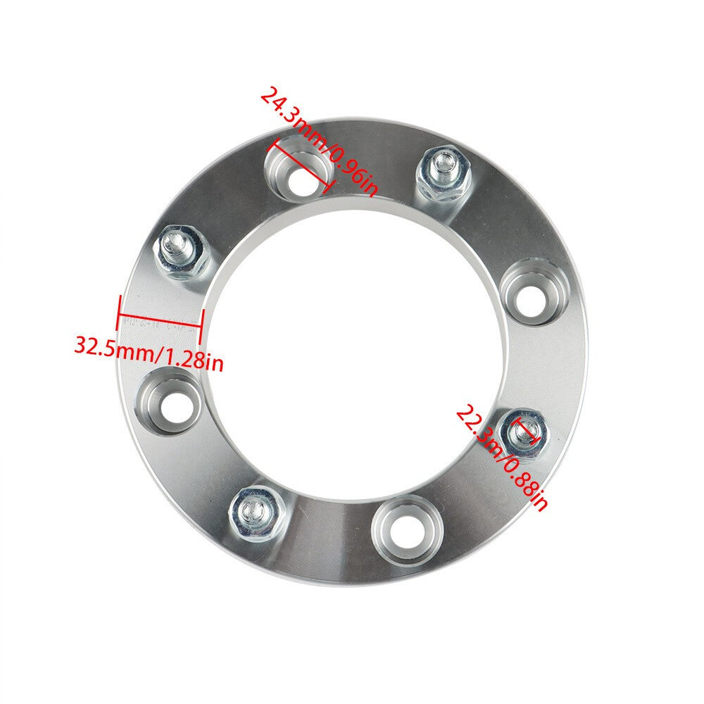4x 1" Wheel Spacers for Bombardier Outlander 330 2003-2010 4x137 M10x1.25 Silver