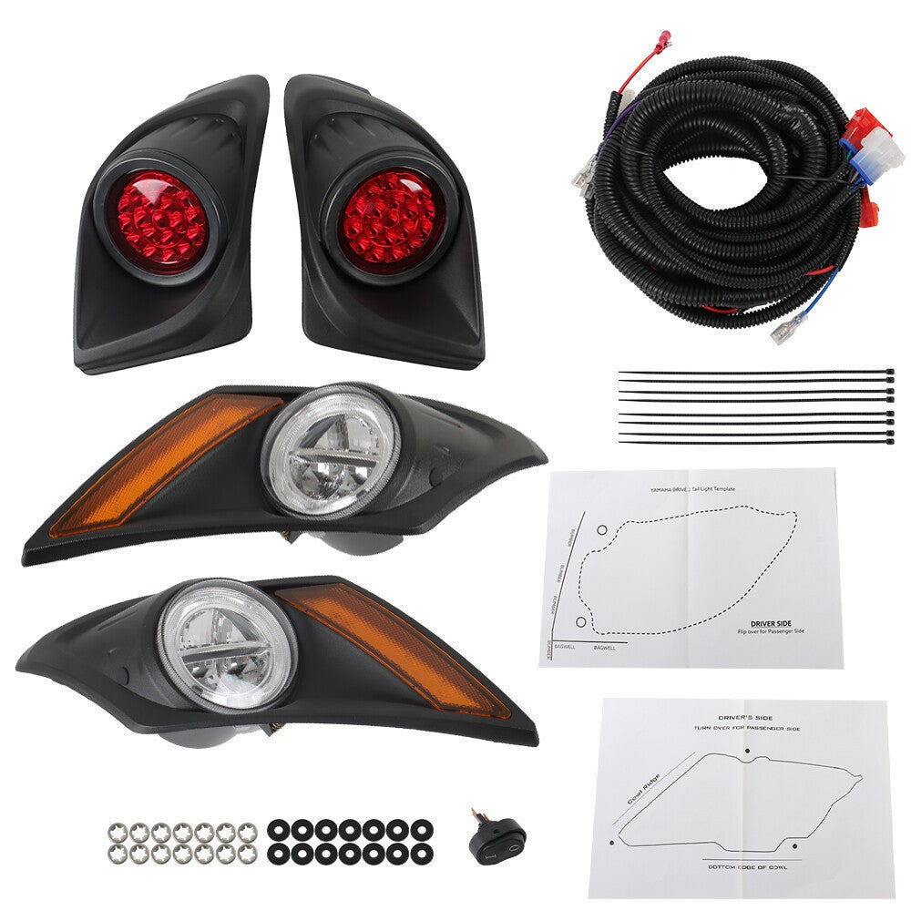 LED Headlight & Taillight Kit for 2017-Up Yamaha Drive2 Golf Cart