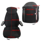New Holland Loader Backhoe Seat Assembly Black Cloth Fit Various Models