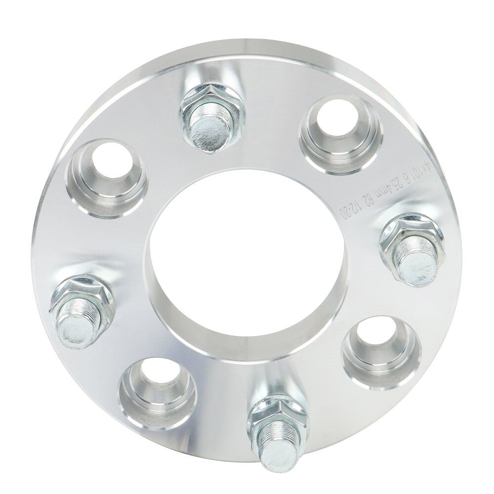 EZ GO Club Car Golf Cart 4x4 ATV Wheel Spacer 4x1" Silver 1/2"x20 Studs