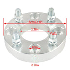 EZ GO Club Car Golf Cart 4x4 ATV Wheel Spacer 4x1" Silver 1/2"x20 Studs