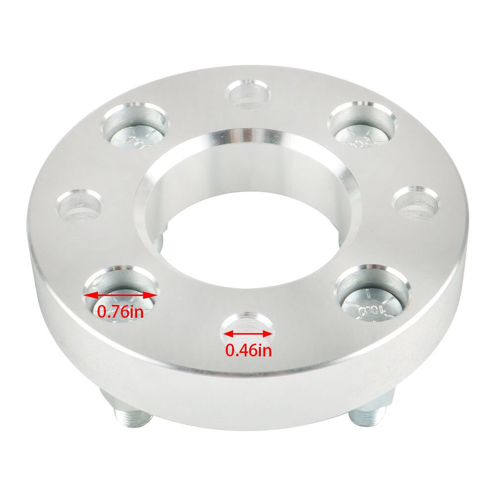EZ GO Club Car Golf Cart 4x4 ATV Wheel Spacer 4x1" Silver 1/2"x20 Studs