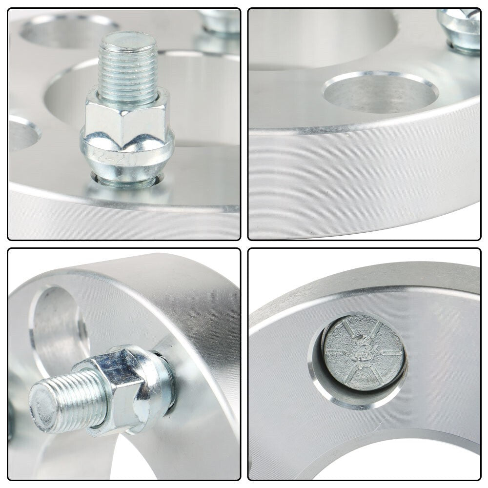 EZ GO Club Car Golf Cart 4x4 ATV Wheel Spacer 4x1" Silver 1/2"x20 Studs