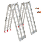 UTV 7.5" Aluminum Folding Loading Ramps 2pcs for Truck Motorcycle Lawn Mower