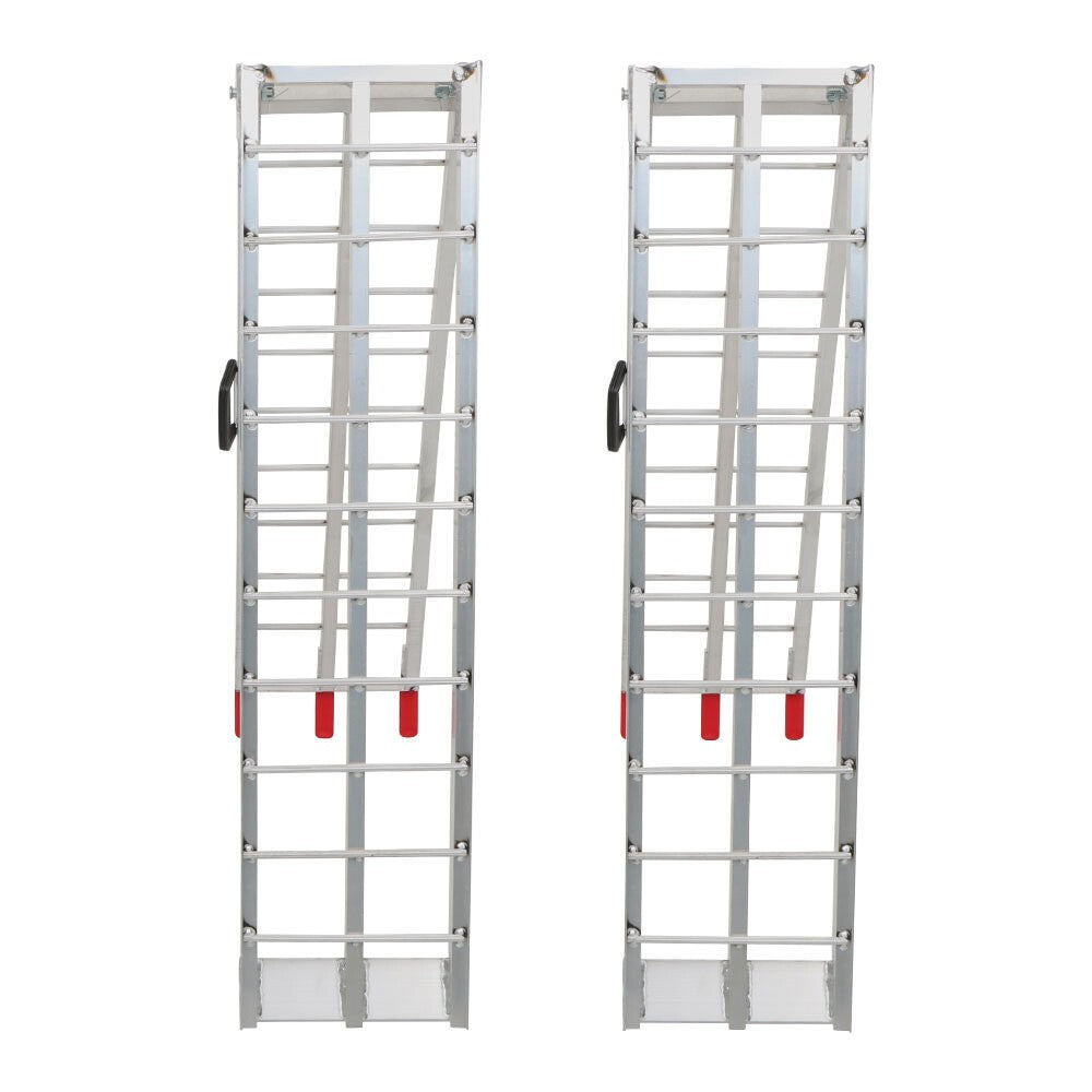 UTV 7.5" Aluminum Folding Loading Ramps 2pcs for Truck Motorcycle Lawn Mower