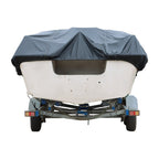 20-22ft Trailerable Boat Cover Black for V-Hull Tri-Hull Runabout Unused