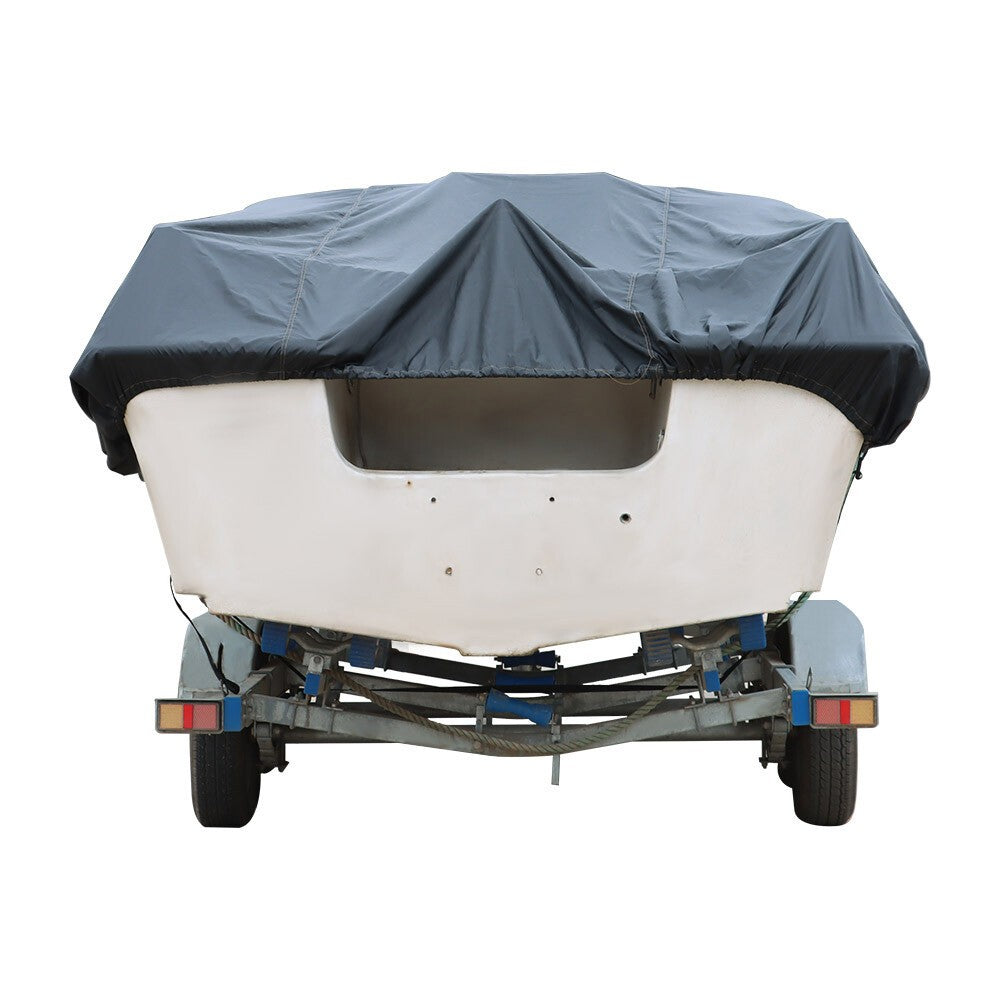 20-22ft Trailerable Boat Cover Black for V-Hull Tri-Hull Runabout Unused